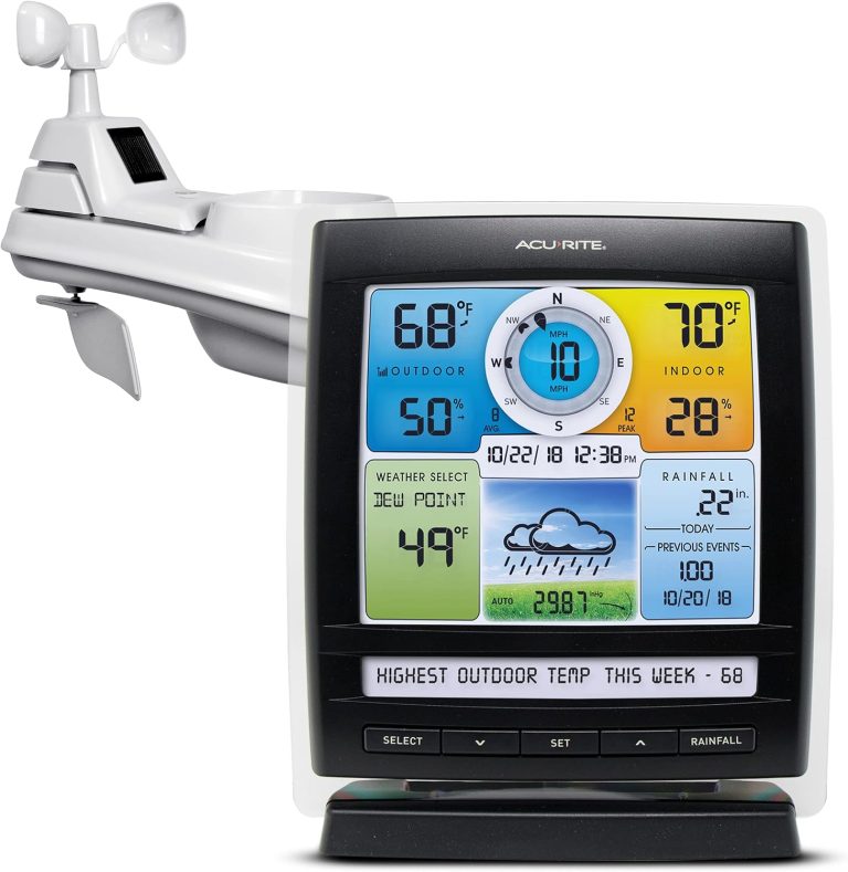 ACU-RITE AcuRite 01517 Pro Station météo Couleur avec la Pluie, Vent, température, humidité et météo Ticker